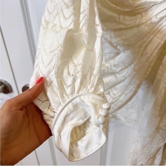 Acler Ivory Lace Long Sleeve Dress - Picture 7 of 15